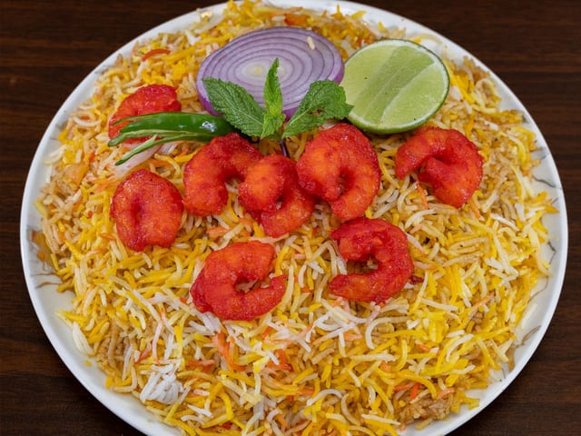 Shrimp Biryani.