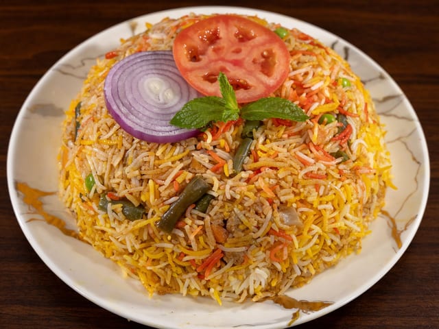 Veg Dum Biryani.